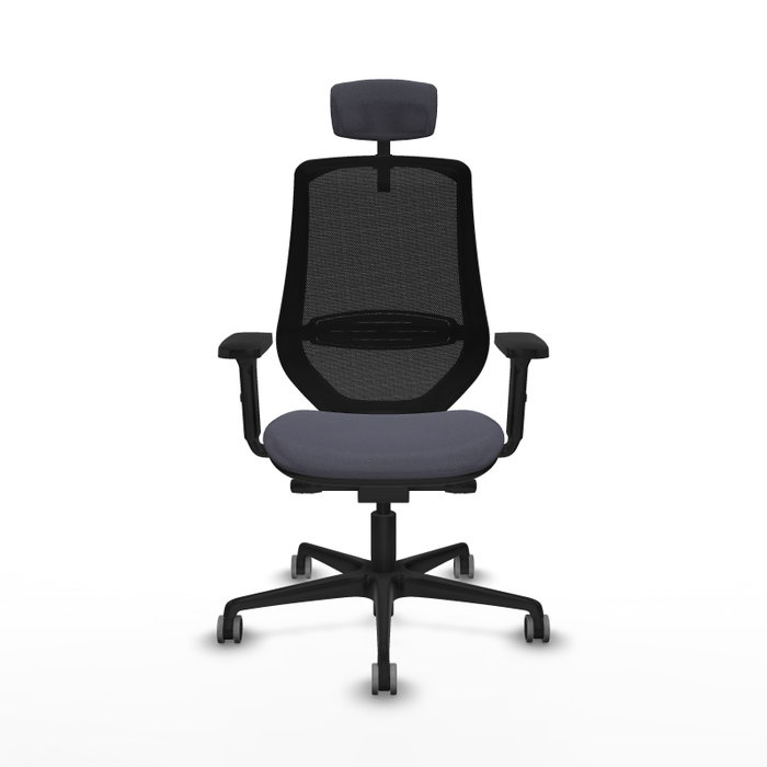 PIQUERAS Y CRESPO Silla de oficina Mardos con mecanismo Sincro/Traslack Gris oscuro y Negro