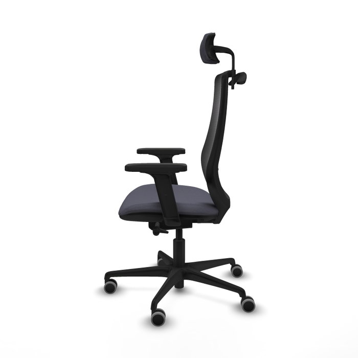 PIQUERAS Y CRESPO Silla de oficina Mardos con mecanismo Sincro/Traslack Gris oscuro y Negro