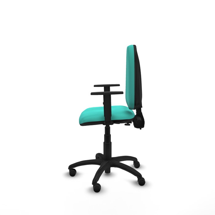 PIQUERAS Y CRESPO Silla de oficina Aýna color Turquesa con Brazos 1D