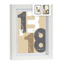 Portafotos de Pared Gift Decor Blanco Vidrio Madera MDF (6 Unidades)