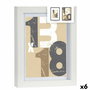 Portafotos de Pared Gift Decor Blanco Vidrio Madera MDF (6 Unidades)