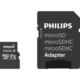 Philips MicroSDXC Card 256 GB Class 10 UHS-I U1 con adaptador