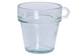 DKD Home Decor Taza de Café de Vidrio Reciclado Transparente, Pack de 6