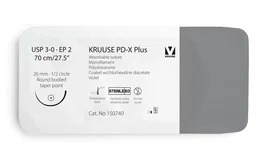 kruuse SUTURA PD-X PLUS 3/0 70CM AGUJA 26MM 1/2 REDONDA PUNTA 12U