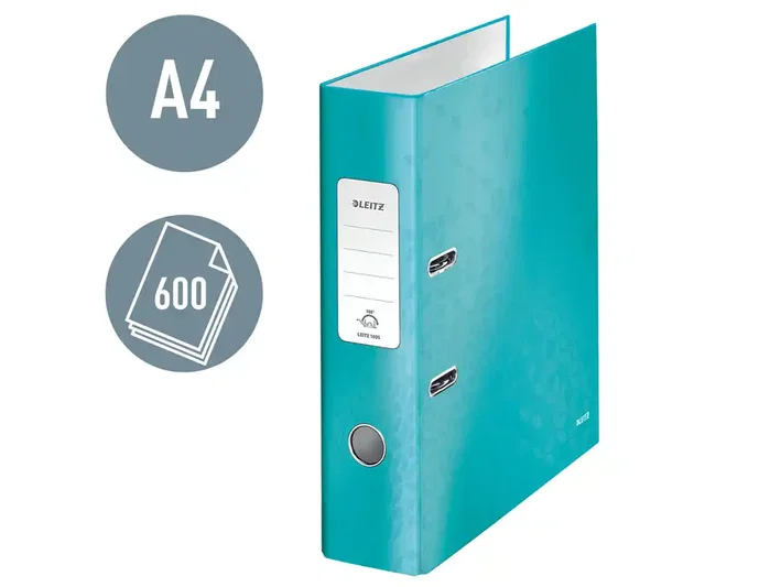 LEITZ WOW Archivador de palanca A4 180º 80mm Turquesa Metalizado LEITZ WOW Archivador de palanca A4 180º 80mm Turquesa Metalizado
