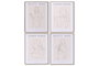 DKD Home Decor Cuadro Lienzo Beauty 45x2,5x60 Beige Surtido de 8 piezas