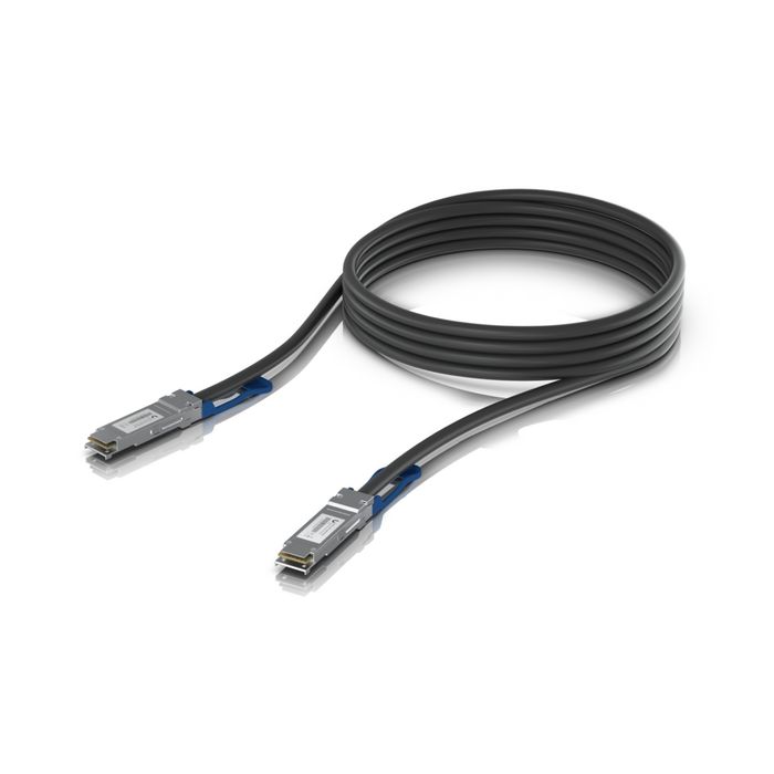 Ubiquiti UACC-DAC-QSFP28-3M Cable de conexión directa QSFP28 a QSFP28, 3m, Negro Ubiquiti UACC-DAC-QSFP28-3M Cable de conexión directa QSFP28 a QSFP28, 3m, Negro