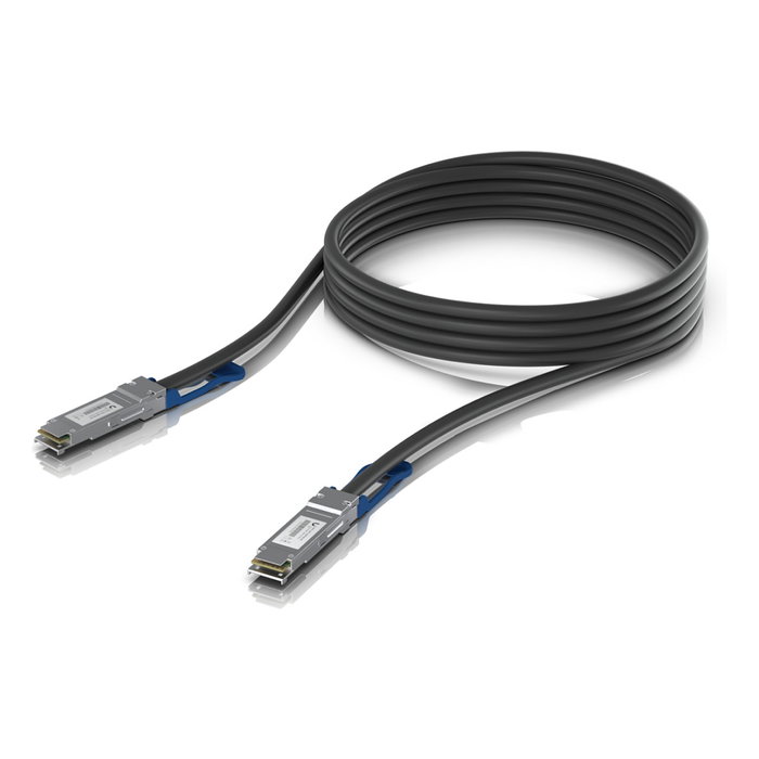 Ubiquiti UACC-DAC-QSFP28-3M Cable de conexión directa QSFP28 a QSFP28 de 100 Gbps, 3 m, Negro Ubiquiti UACC-DAC-QSFP28-3M Cable de conexión directa QSFP28 a QSFP28 de 100 Gbps, 3 m, Negro