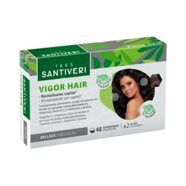 SANTIVERI Vigor Hair Revitalizante Capilar - Complemento para el Cabello con Biotina, Zinc y MSM - 48 Cápsulas