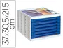 Archivo 2000 Fichero 6 Cajones Azul Opaco 305x370x215 mm Bandeja Superior Organizadora