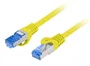 Lanberg PCF6A-10CC - Cable de Red Ethernet Cat6a S/FTP Blindado 10 Metros Amarillo CCA LSZH para 10 Gb/s