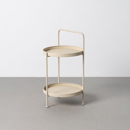 Mesita Beige Metal 36,50 X 36,50 X 66 cm