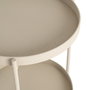 Mesita Beige Metal 36,50 X 36,50 X 66 cm