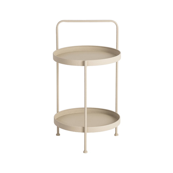 Mesita Beige Metal 36,50 X 36,50 X 66 cm