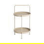 Mesita Beige Metal 36,50 X 36,50 X 66 cm