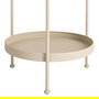 Mesita Beige Metal 36,50 X 36,50 X 66 cm