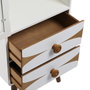 Versa Vitrina Bruno 2 Cajones + 1 Puerta, Madera de Pino y MDF, 33x120x43 cm