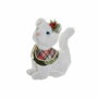DKD Home Decor Figura de Gatito Blanco en Poliéster y Porexpan