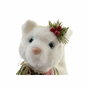 DKD Home Decor Figura de Gatito Blanco en Poliéster y Porexpan