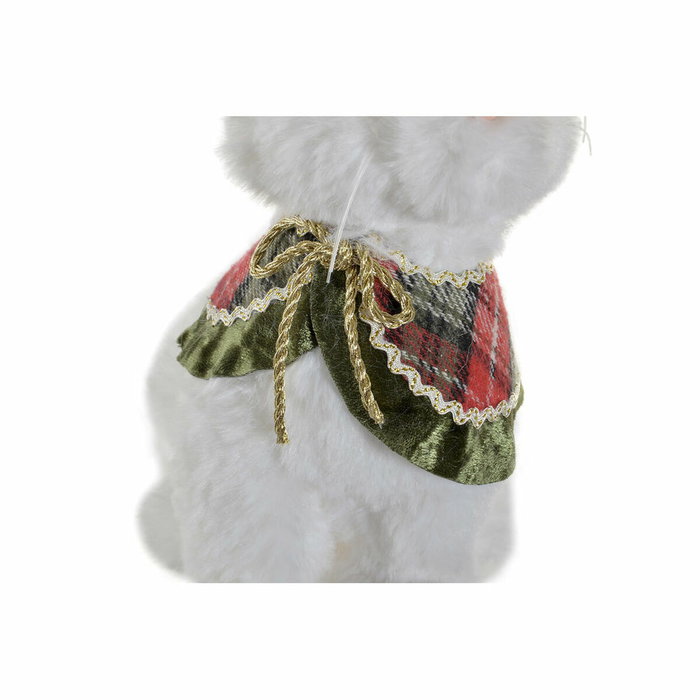 DKD Home Decor Figura de Gatito Blanco en Poliéster y Porexpan