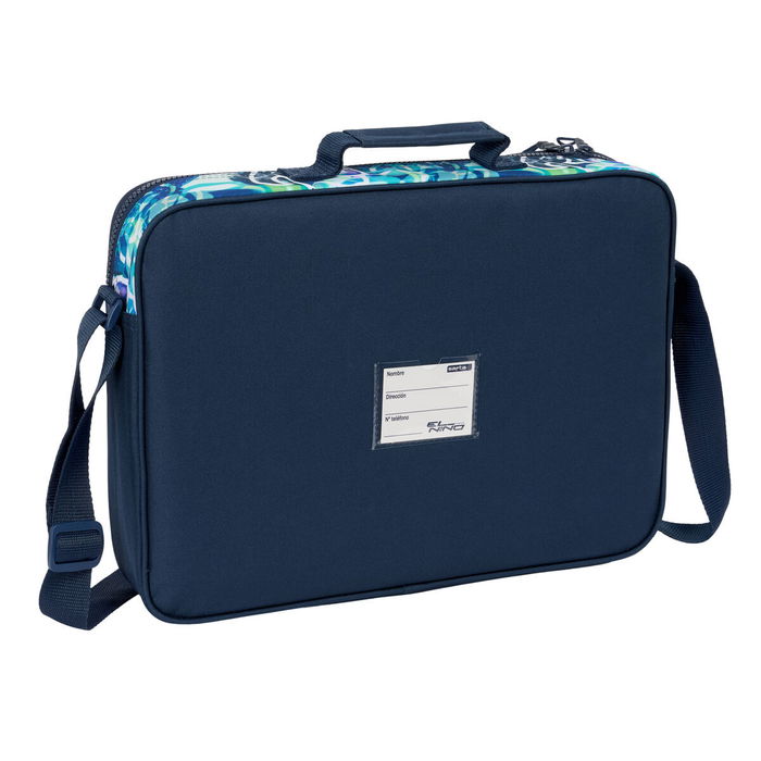 Cartera Escolar El Niño Kook Azul marino 38 x 28 x 6 cm