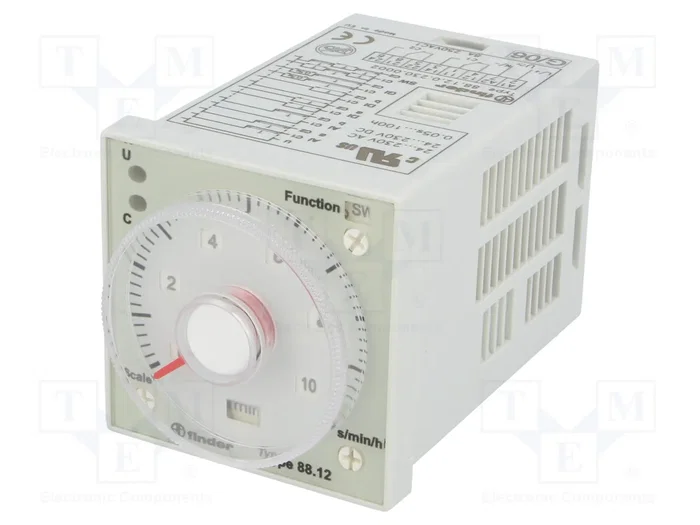 FINDER Relé de tiempo Serie 88, DPDT, 24-230V AC/DC FINDER Relé de tiempo Serie 88, DPDT, 24-230V AC/DC