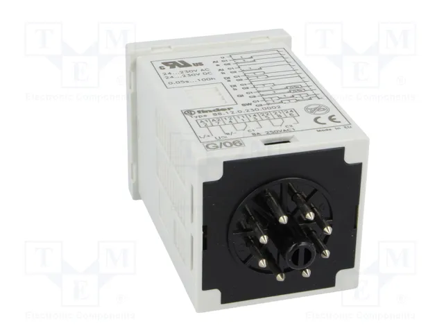 FINDER Relé de tiempo Serie 88, DPDT, 24-230V AC/DC FINDER Relé de tiempo Serie 88, DPDT, 24-230V AC/DC
