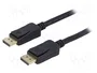 Qoltec Cable DisplayPort v1.4 8K 3m Negro