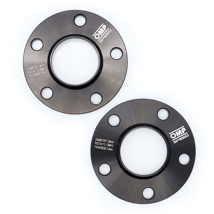 Omp Separadores Doble Centraje OMPS09161001 Ancho 10mm PCD 5x112 CB 66.5 Tornillo M12x1.5 Conico