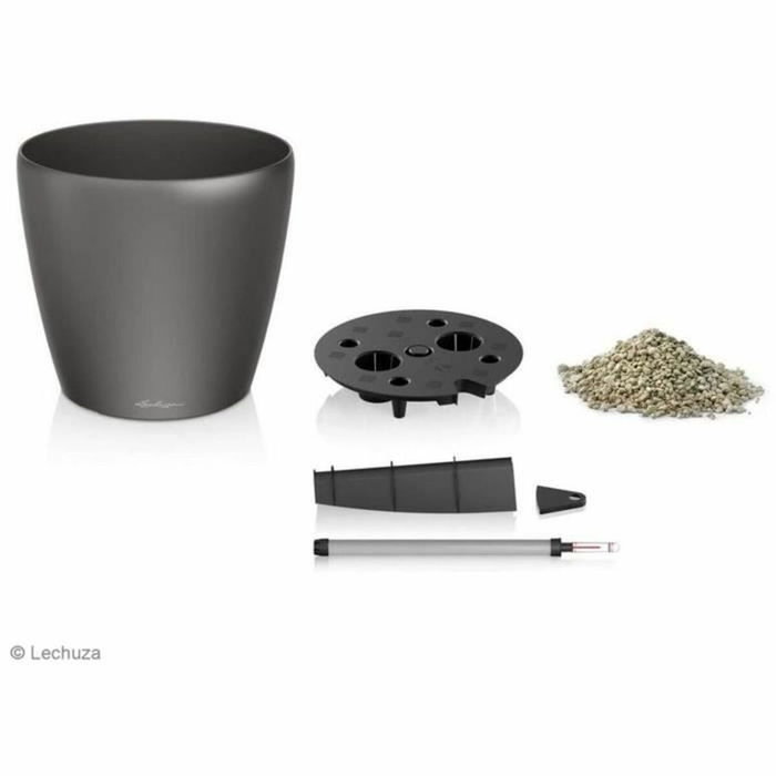 Lechuza Maceta Classico Premium 60 Antracita Metalizado