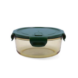 Bidasoa Recipiente Redondo Hermético Infinity Vidrio 97 cL Amarillo