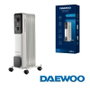 DAEWOO Radiador de aceite 5 elementos 1000W - 3 niveles - blanco/negro