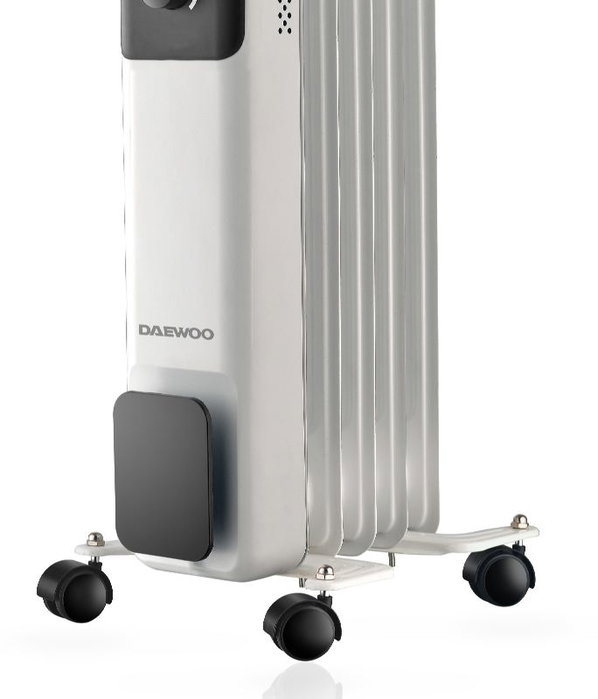 DAEWOO Radiador de aceite 5 elementos 1000W - 3 niveles - blanco/negro