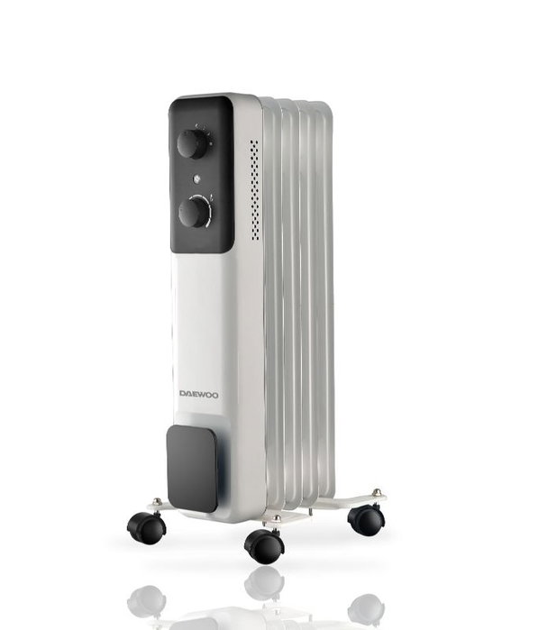 DAEWOO Radiador de aceite 5 elementos 1000W - 3 niveles - blanco/negro