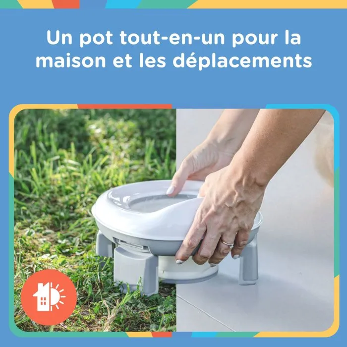 Nuby Orinal de Viaje Portátil para Niños - Con Bolsa de Almacenamiento - Gris y Blanco - NUB0370797765124