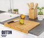 Quttin Tabla Cortar Bambú con Borde 35.4 cm x 25.3 cm x 4.9 cm (8 Unidades)