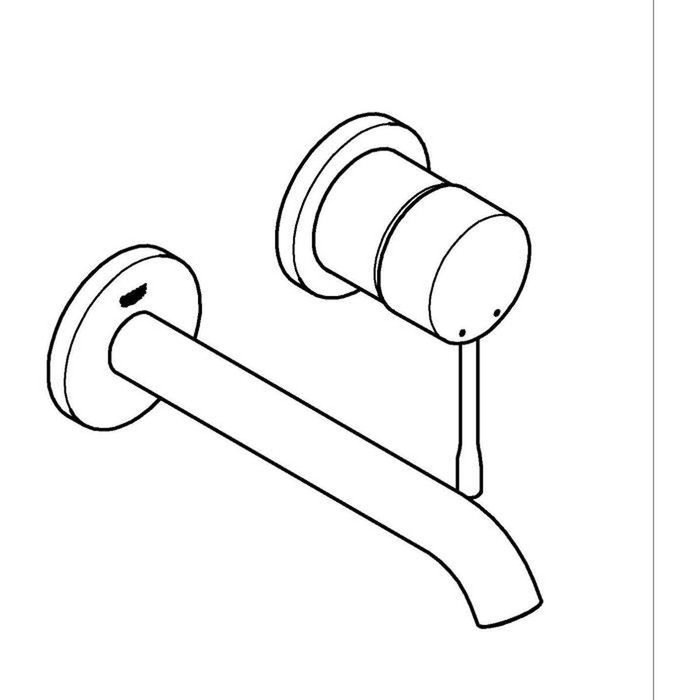 Grohe Essence Mezclador de lavabo de pared 2 orificios Talla M Acabado grafito duro Grohe Essence Mezclador de lavabo de pared 2 orificios Talla M Acabado grafito duro