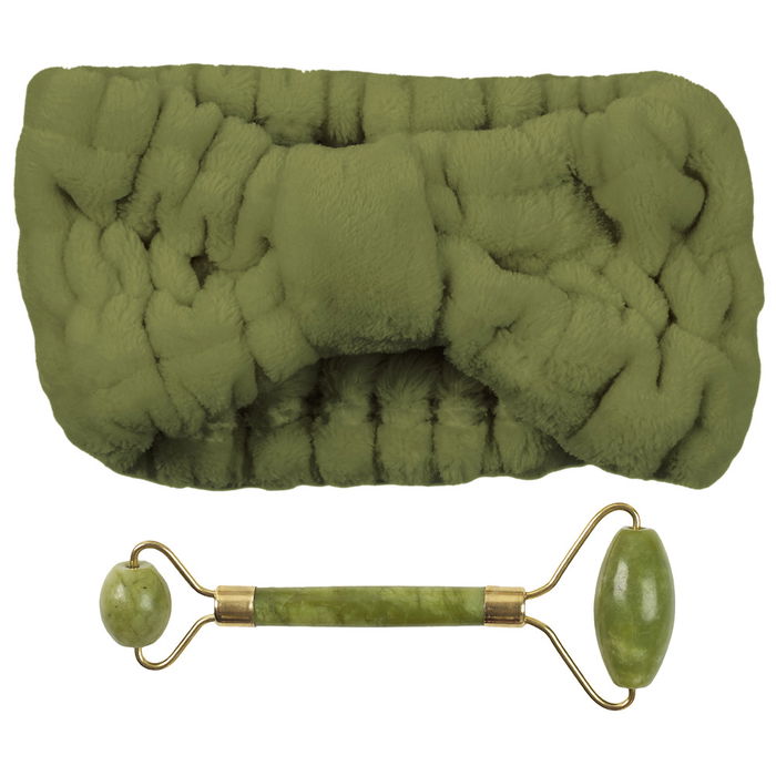 Cosmetic Club Masajeador Facial Jade Pour Elle con Banda para Maquillaje