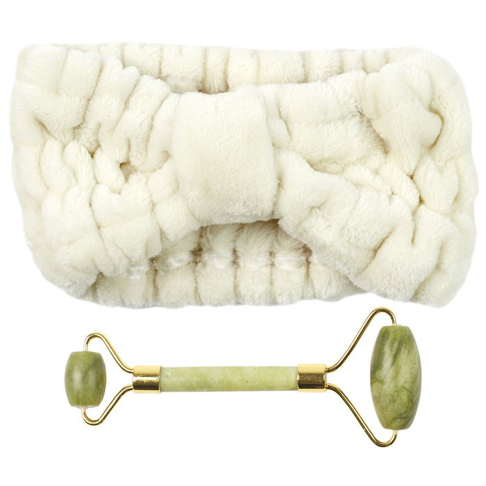 Cosmetic Club Masajeador Facial Jade Pour Elle con Banda para Maquillaje