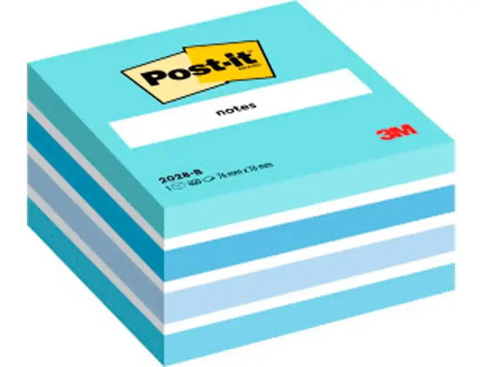 Post-It Cubo de Notas Autoadhesivas Azul Pastel 76x76 mm 450 Hojas Post-It Cubo de Notas Autoadhesivas Azul Pastel 76x76 mm 450 Hojas