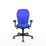 PIQUERAS Y CRESPO Silla de oficina Jorquera Azul con mecanismo Sincro y Brazos 3D
