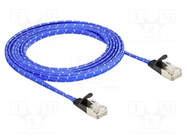 DeLOCK Cable de red plano Cat.6A U/FTP 2 m azul