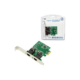 LogiLink Tarjeta de red PCI-Express con 2 puertos Gigabit LAN LogiLink Tarjeta de red PCI-Express con 2 puertos Gigabit LAN