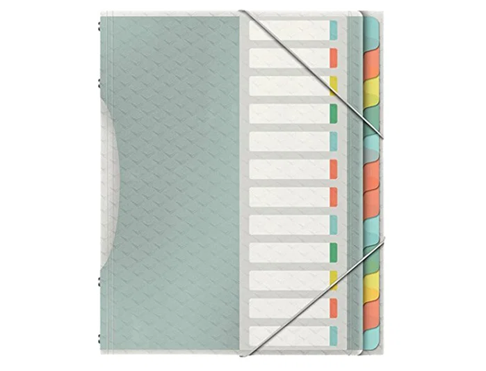 Esselte Carpeta Clasificadora Fuelle Polipropileno Transparente 12 Separadores Colores Cierre Gomas Elásticas DIN A4 325x265x45 mm Esselte Carpeta Clasificadora Fuelle Polipropileno Transparente 12 Separadores Colores Cierre Gomas Elásticas DIN A4 325x265x45 mm