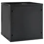Phasak Armario rack mural 19 pulg 15U 600x600 negro con ventilación y luz azul