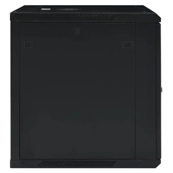 Phasak Armario rack mural 19 pulg 15U 600x600 negro con ventilación y luz azul