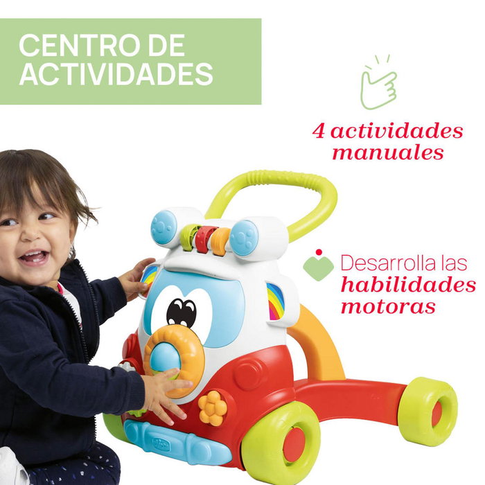 Chicco Andador Happy Hippie 00011335000000 2 en 1 de Actividades para Bebé de Plástico Reciclado