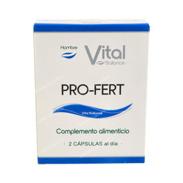 VITAL BALLANCE Pro-Fert 60 Cap. Suplemento para el Hombre Zinc Espermatogénesis Testosterona Vitamina E C Selenio