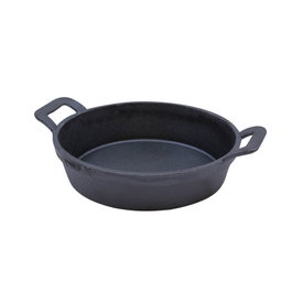 TABLECRAFT - CW30140/6 - Pack de 6 unidades - Cazuelita miniatura redonda 830 ml - 18,4 x 18,4 x 5 cm - 23 cm Ø con asa - Negro