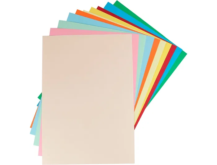 Liderpapel Cartulina A3 180g/m2 10 Colores Surtidos Paquete 100 Hojas